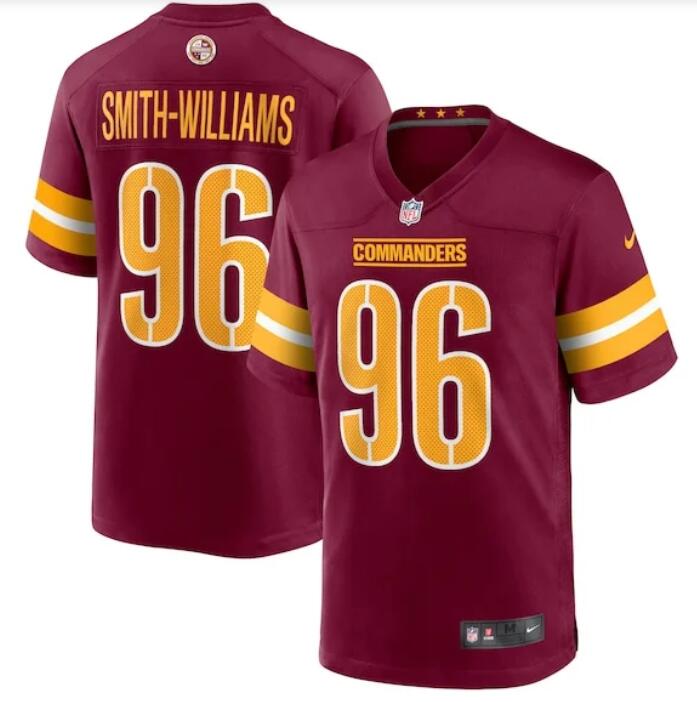 Men NFL Washington Commander96 James Smith Williams Nike Game red Jersey->washington redskins->NFL Jersey
